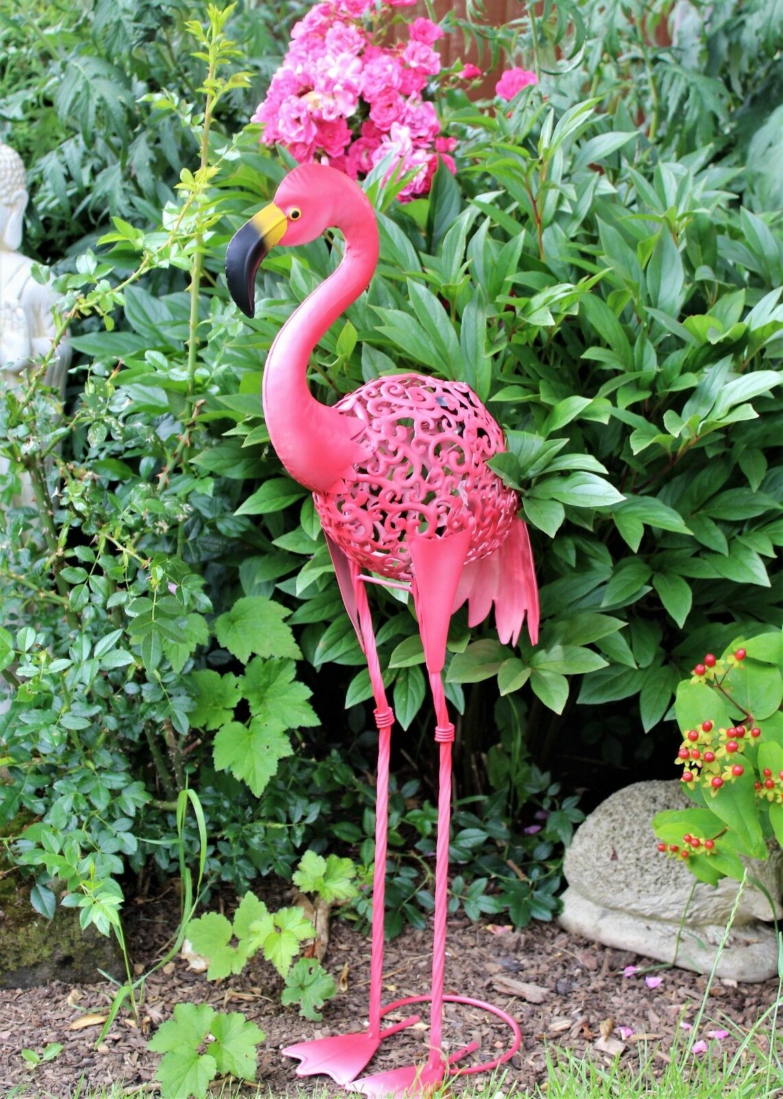 Metal Pink Silhouette Flamingo