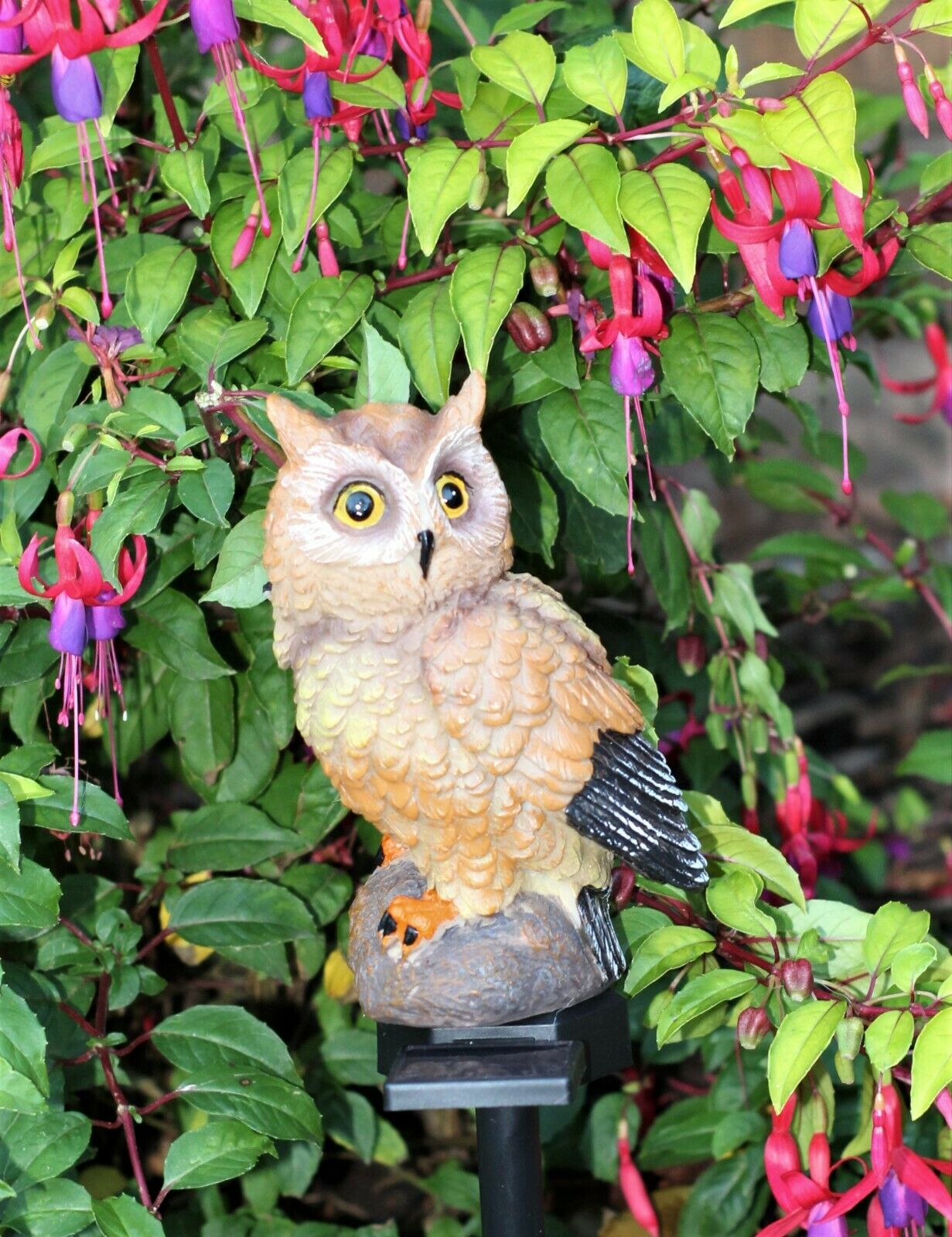 Solar Garden Ornament Tawny Owl