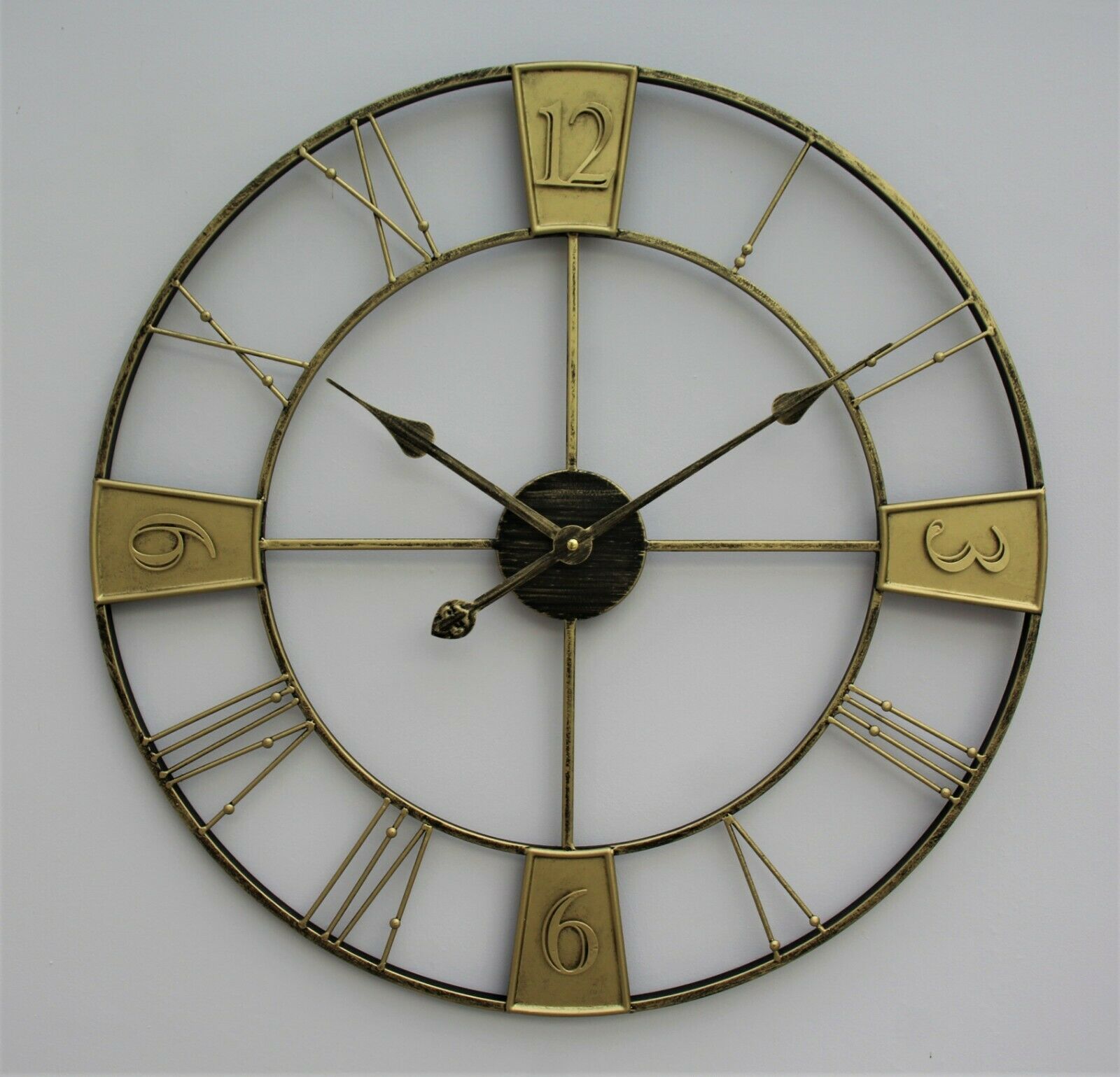 Large Gold Skeleton Clock