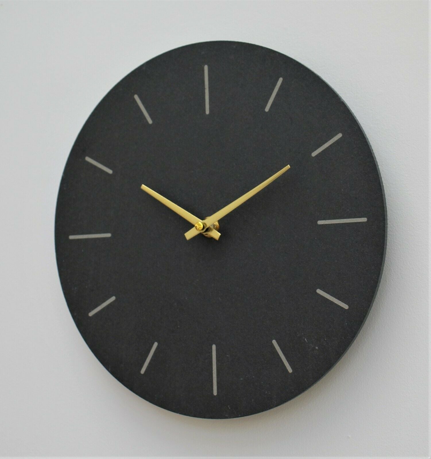 Grey Slate Simplistic Wall Clock