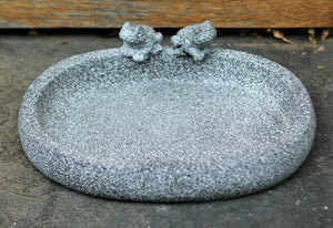 Frogs Bird Bath Feeder Basin