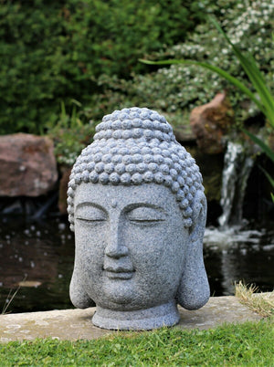 Stone Effect Buddha Head