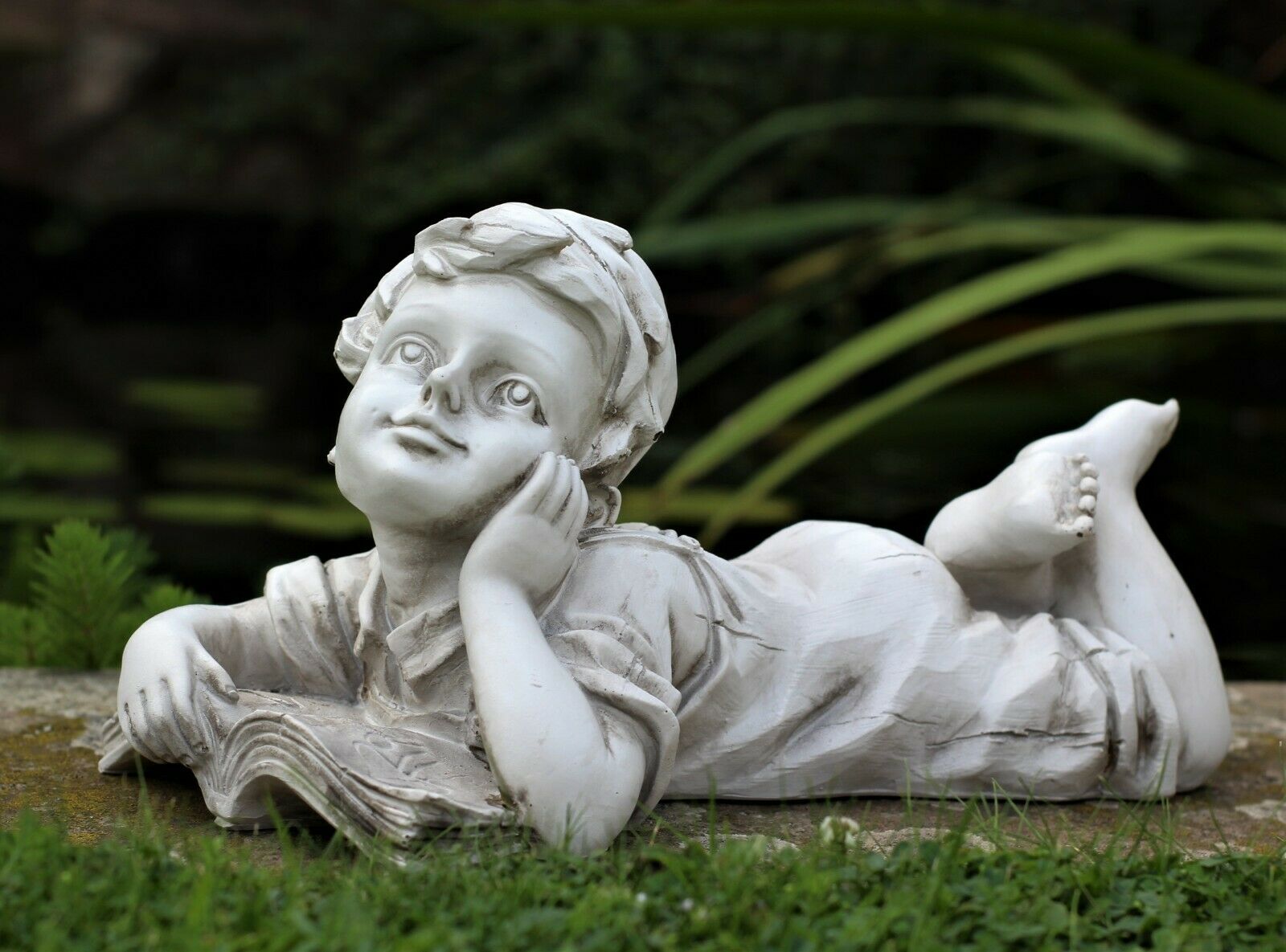 Boy with a Book in Antique White