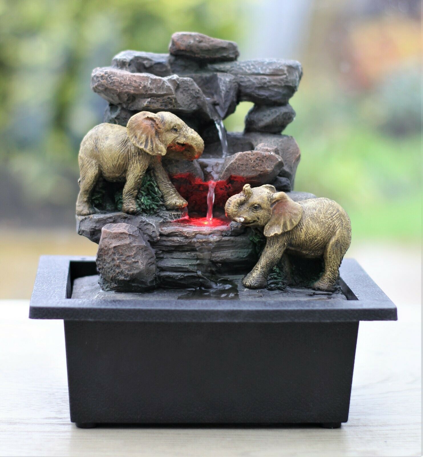 Elephant LED Garden Water Fountain