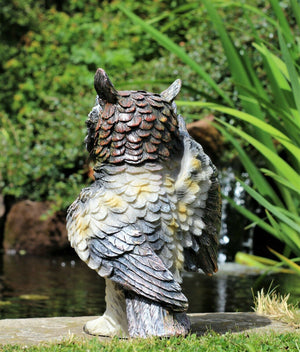 Garden Ornament Solar Owl with Lantern