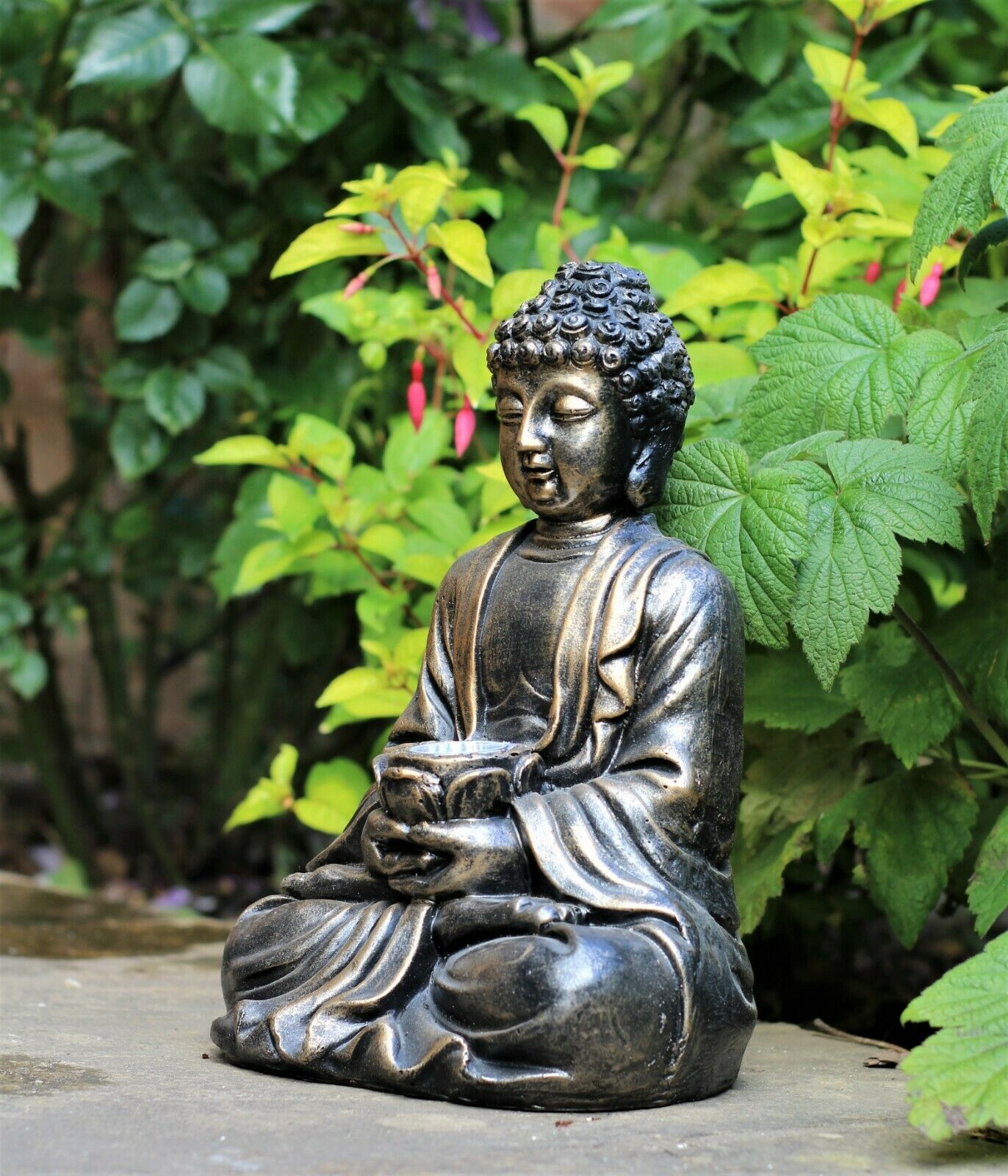 Stone Effect Sitting Buddha