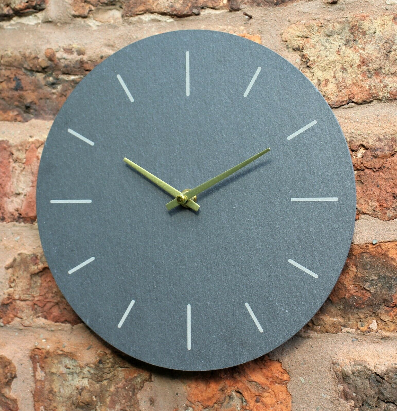 Grey Slate Simplistic Wall Clock