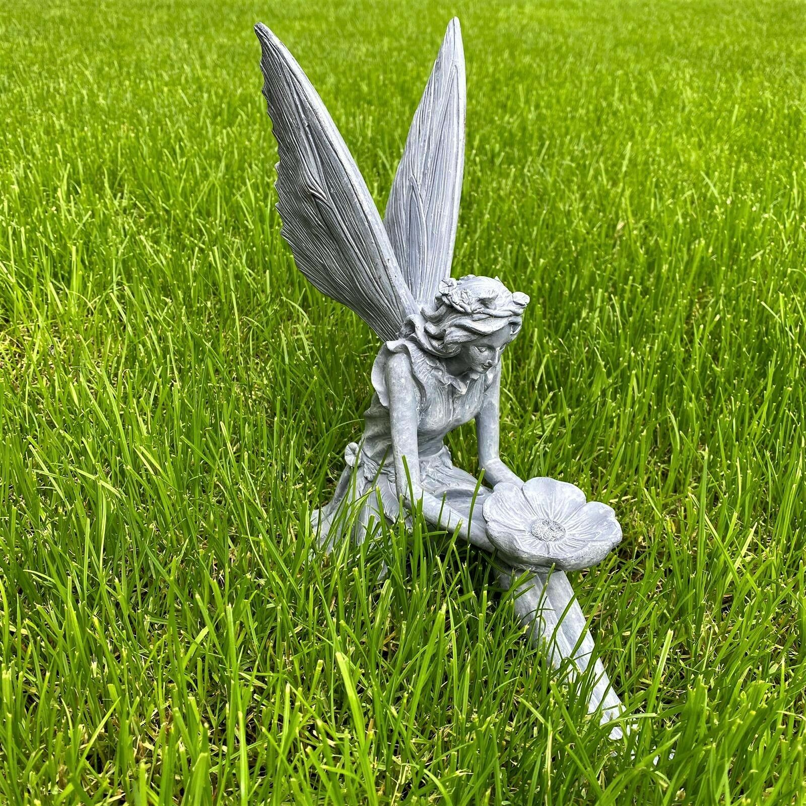 Large Grey Fairy Garden Sculpture 30cm