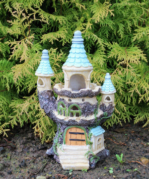 Solar Powered Fairy Tree Log Castle House