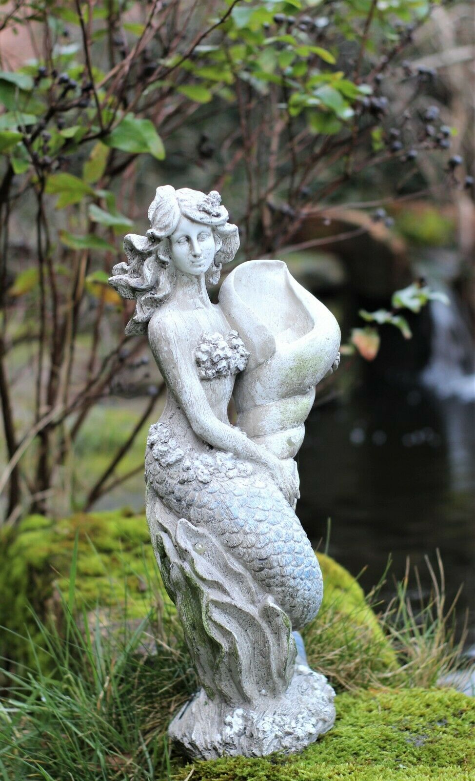 Solar Mermaid Figurine Garden Ornament