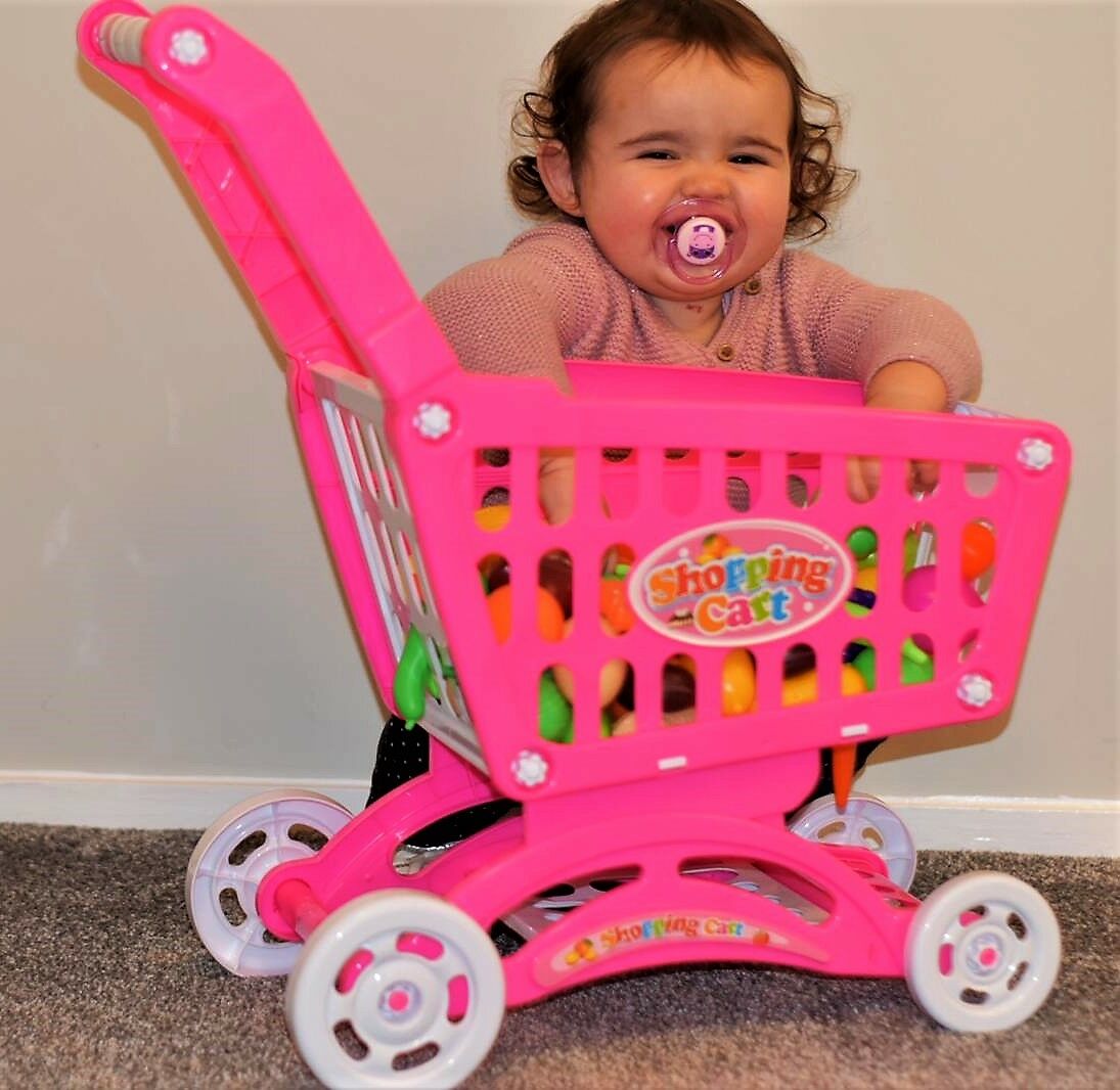 Children's Shopping Trolley Cart Play Set