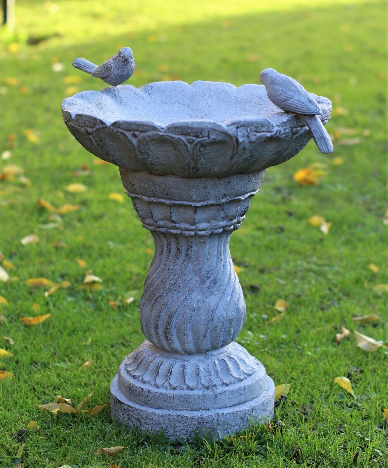 Slate Grey Bird Bath Bowl