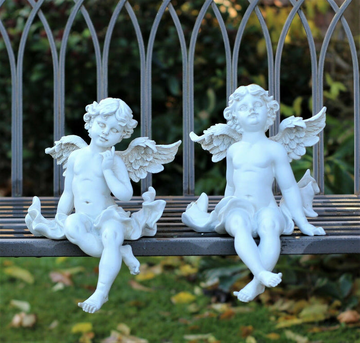 Set of 2 Cherubs Garden Ornament