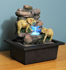 Elephant LED Garden Water Fountain