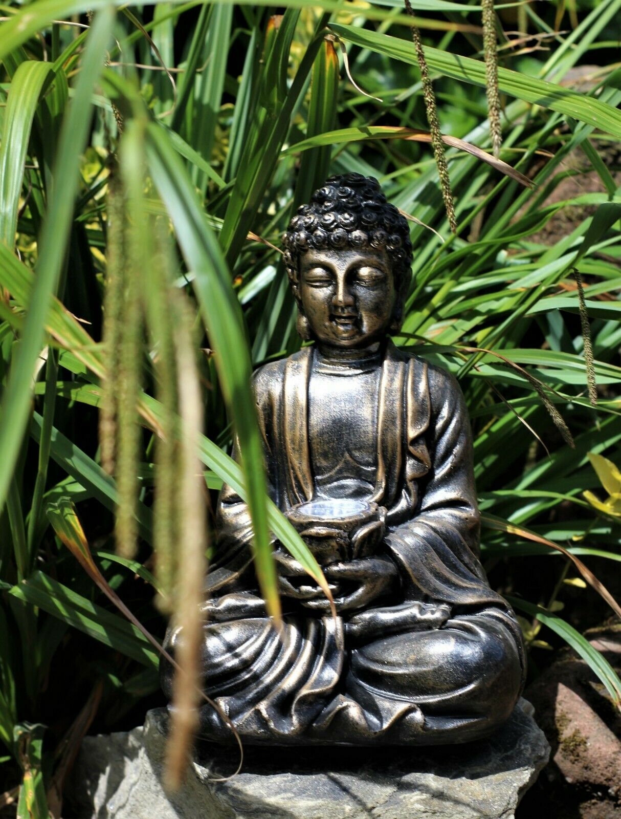 Stone Effect Sitting Buddha