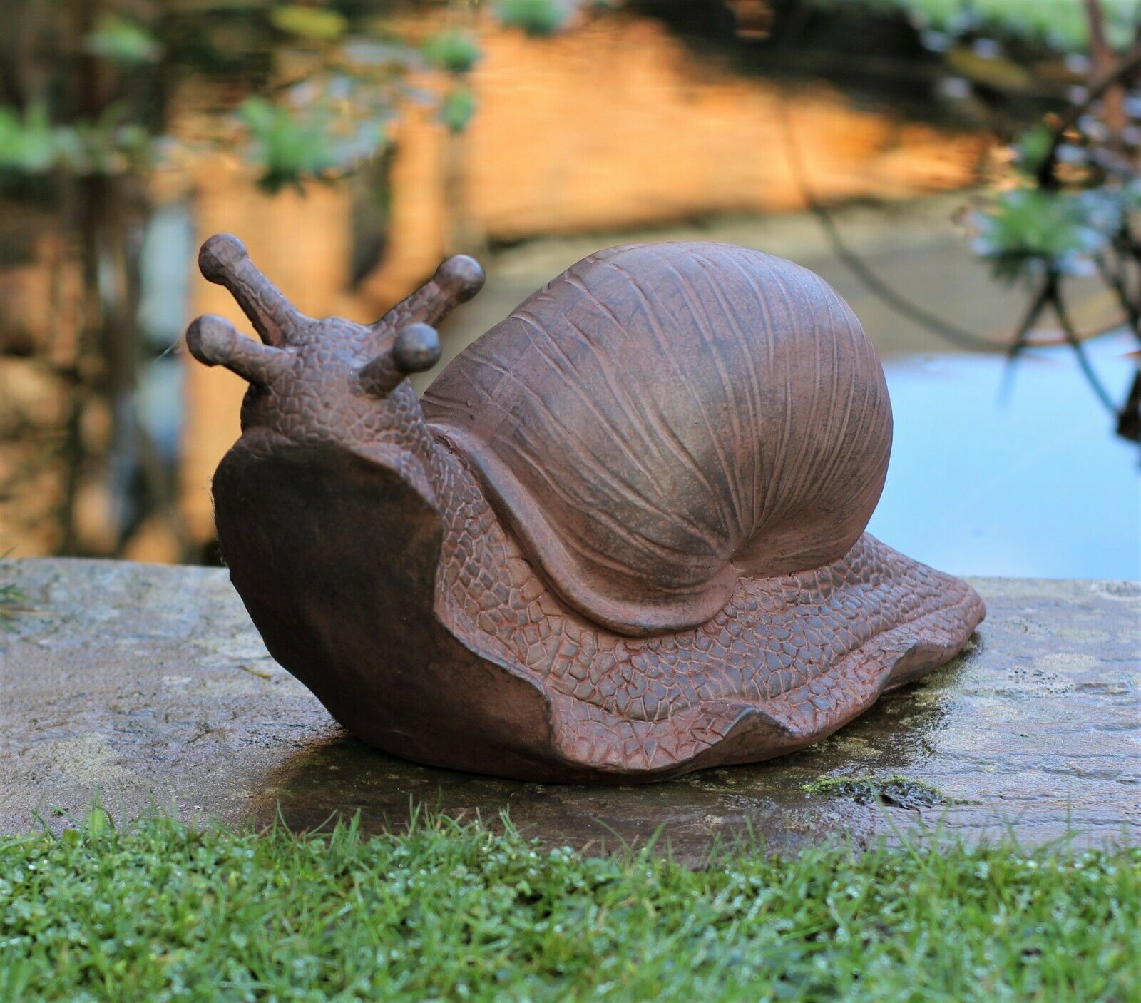 Rust Snail Garden Ornament