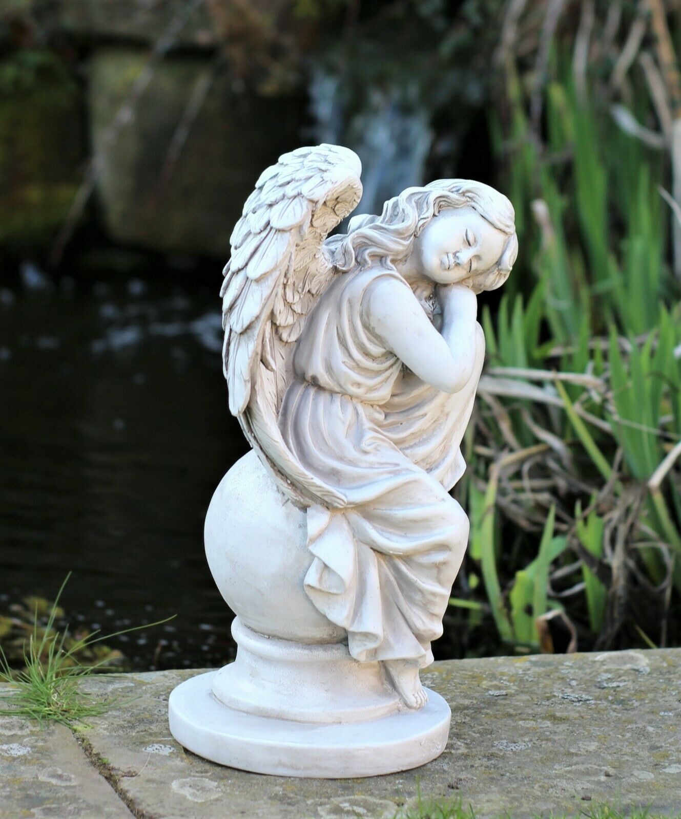 Angel Garden Ornament Grey or Beige