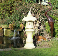 Large Beige Pagoda Garden Ornament