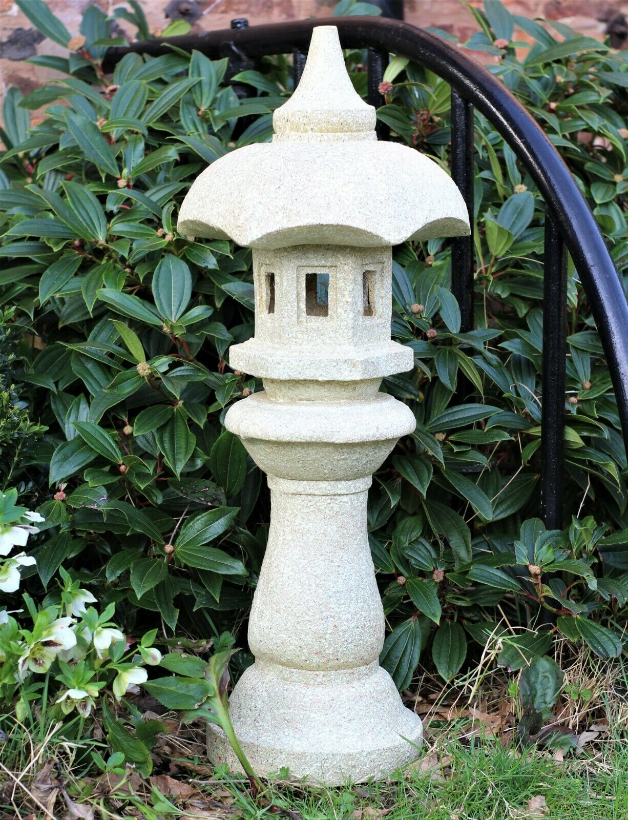 Large Beige Pagoda Garden Ornament