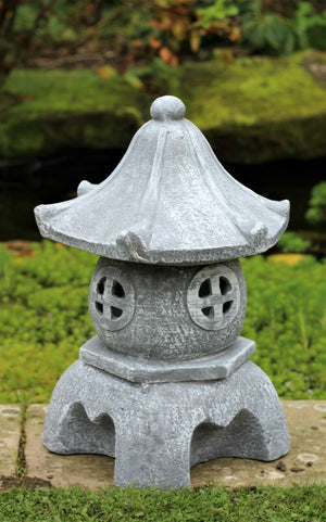 Medium Grey Pagoda Garden Ornament