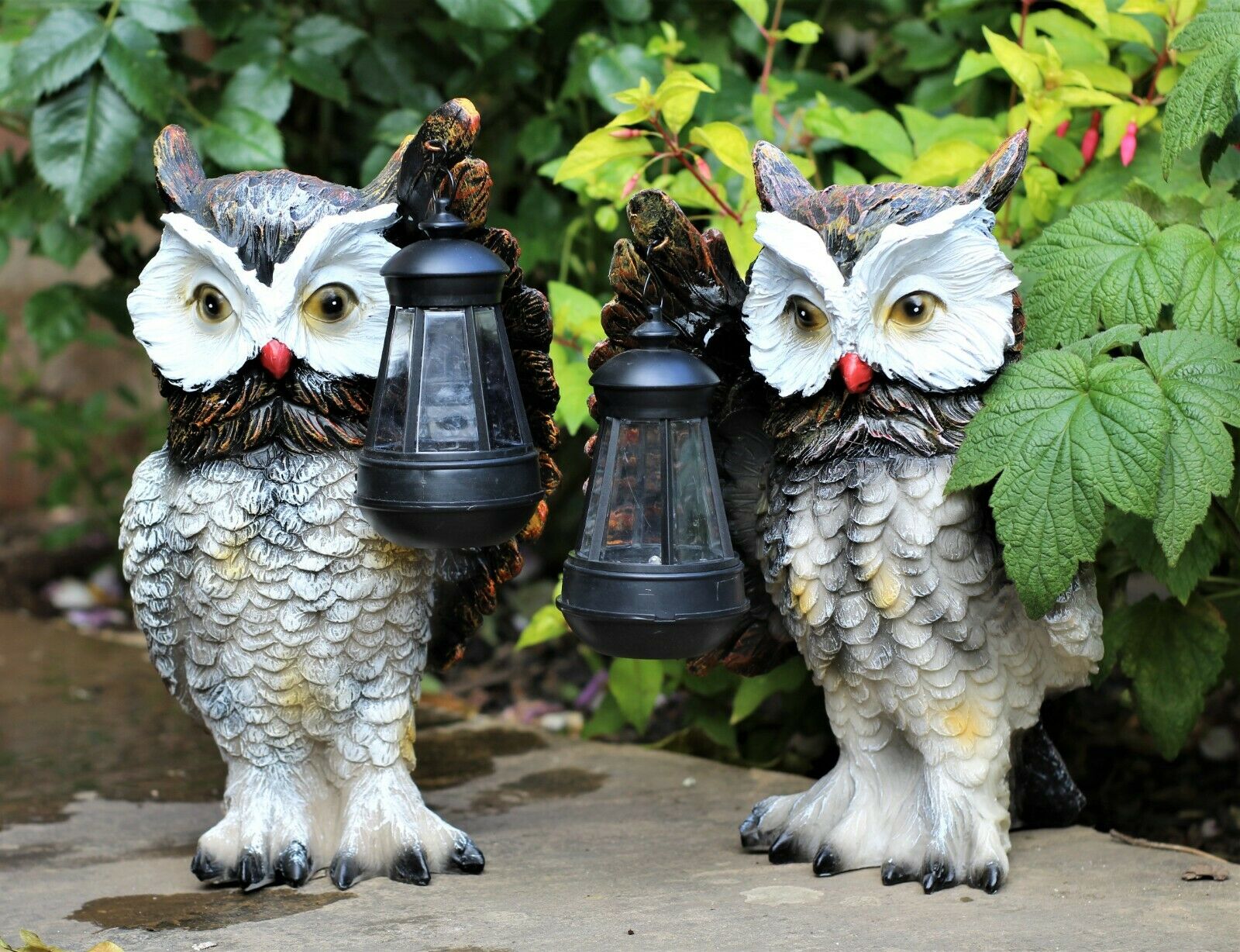 Garden Ornament Solar Owl with Lantern