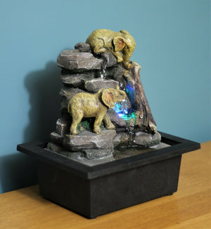 Elephant Colour Changing Freestanding Water Fountain