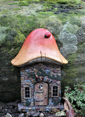 Mushroom Fairy Door with Opening and Closing Door