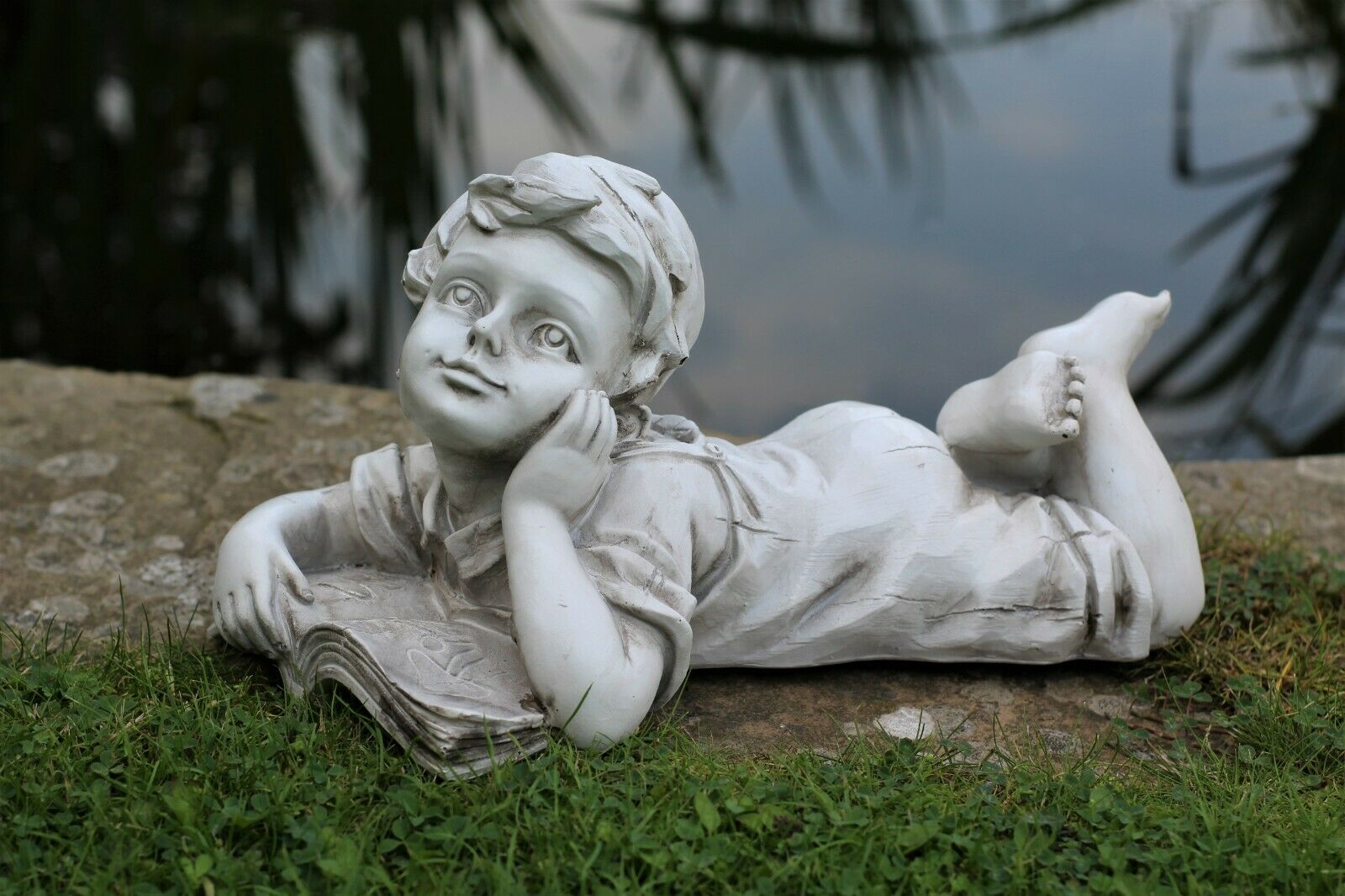 Boy with a Book in Antique White