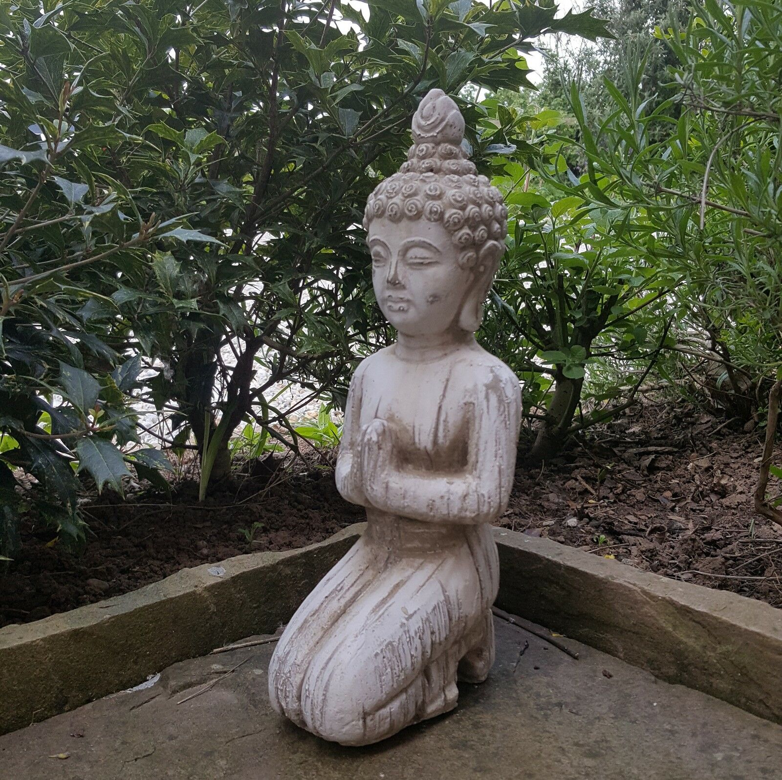 Drift Wood Effect Kneeling Buddha