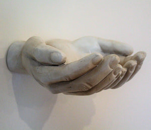 Wall Mounted Giving Hands - Antique White