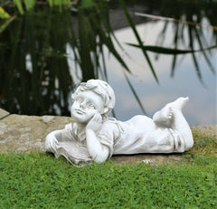 Boy with a Book in Antique White