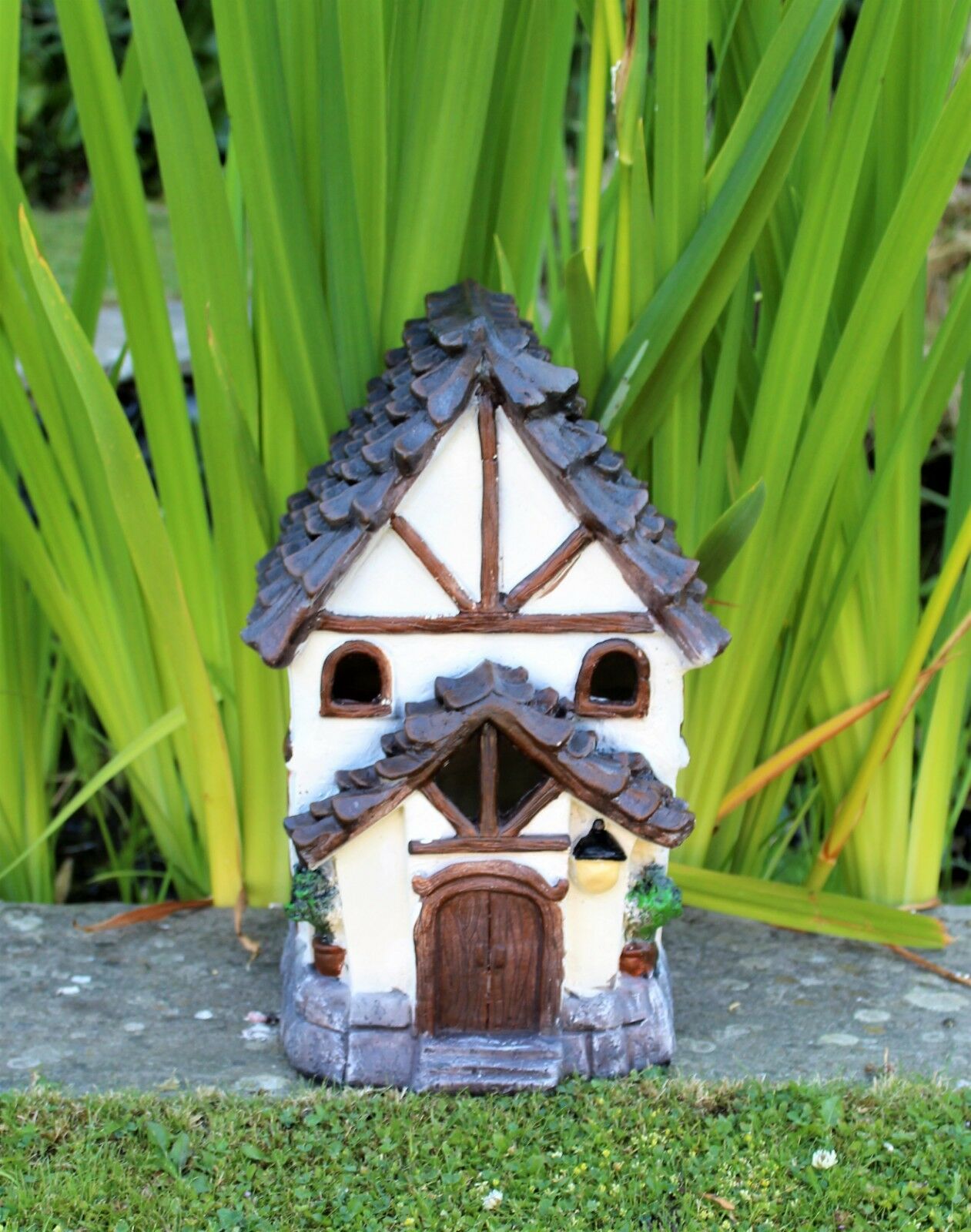 Large Solar Powered Fairy House - Tudor Style