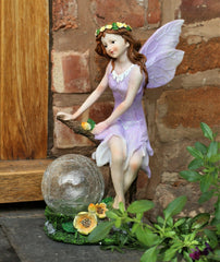 Solar Sitting Fairy Garden Ornament