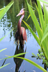 Metal Heron Garden Ornament