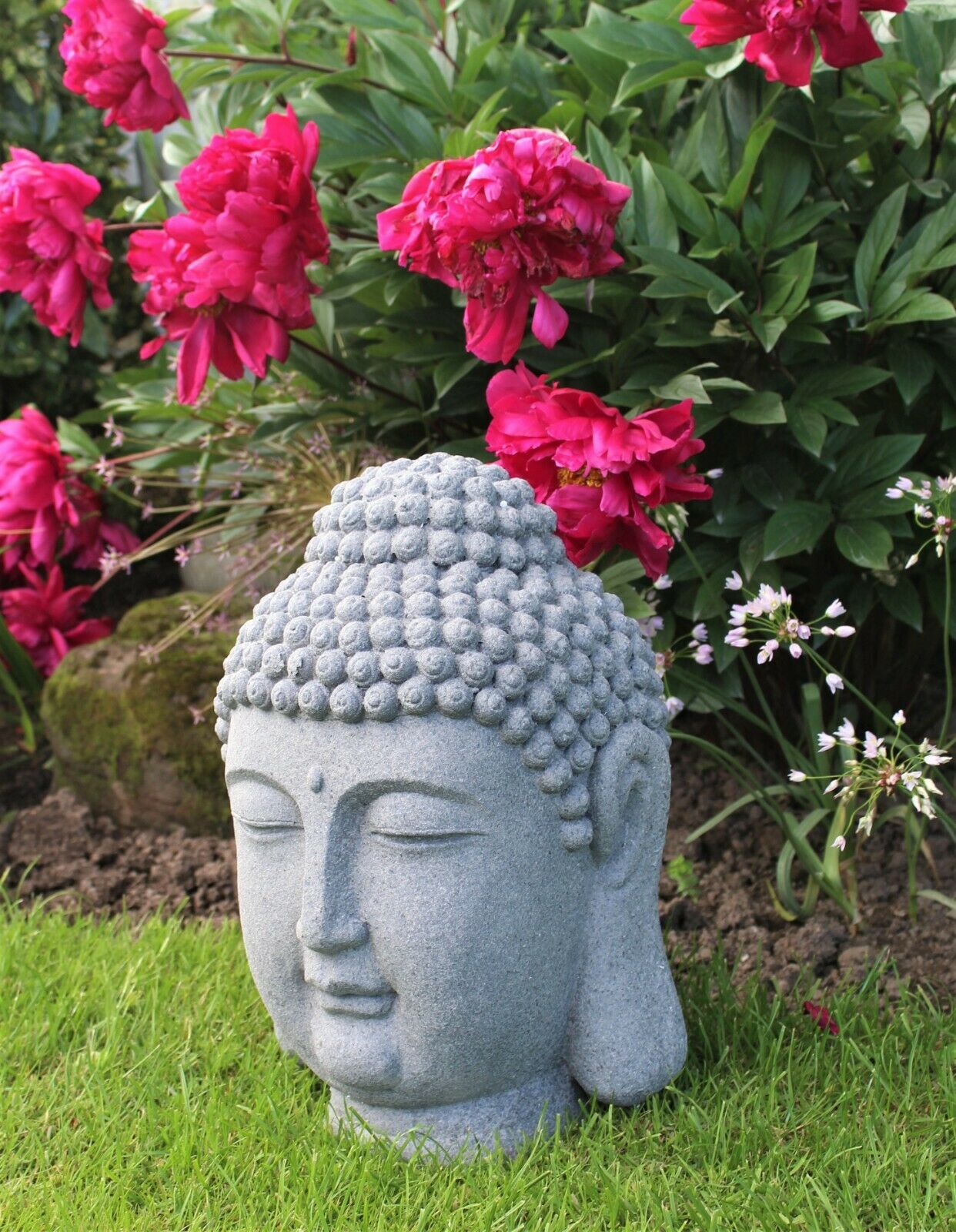 Stone Effect Buddha Head