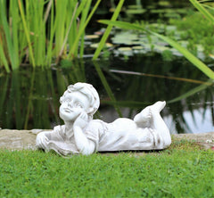 Boy with a Book in Antique White