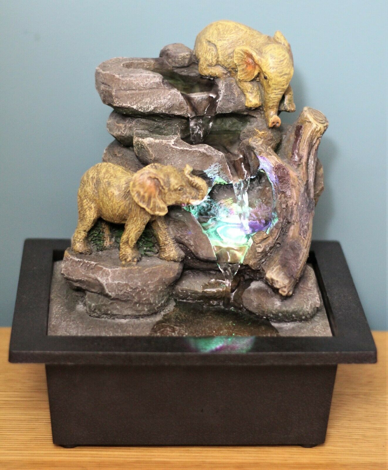 Elephant Colour Changing Freestanding Water Fountain