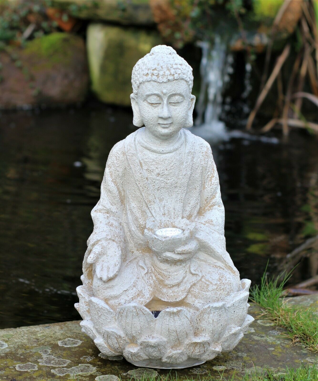 Sitting LED Garden Buddha Ornament