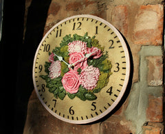 Garden Wall Clock Flower Design