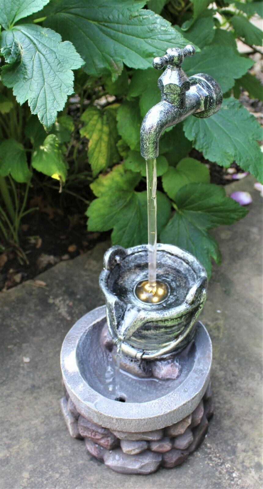 Garden Tap LED Water Feature Fountain