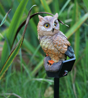 Solar Garden Ornament Tawny Owl