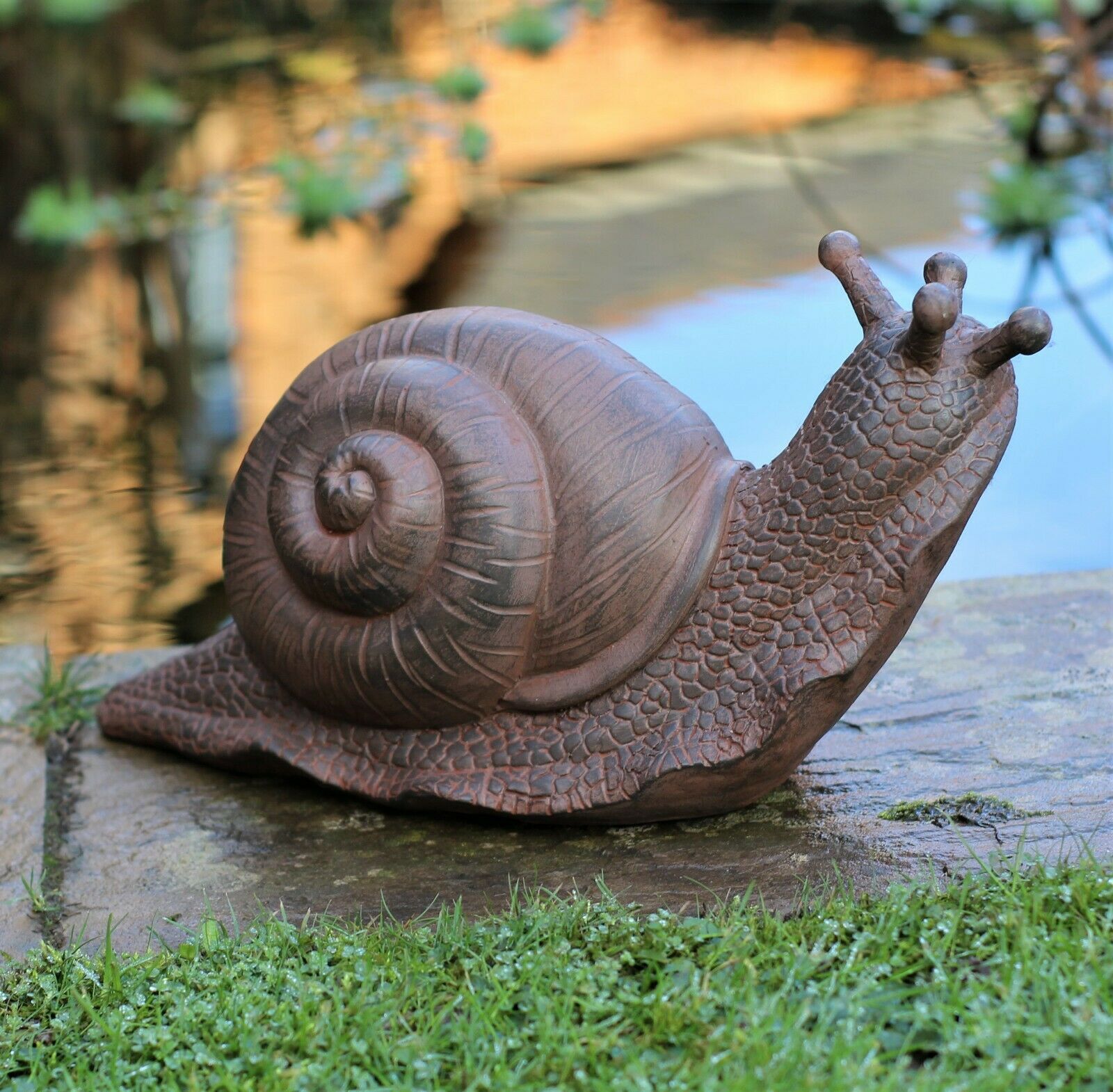 Rust Snail Garden Ornament