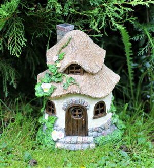 Solar Thatch Roof Fairy House