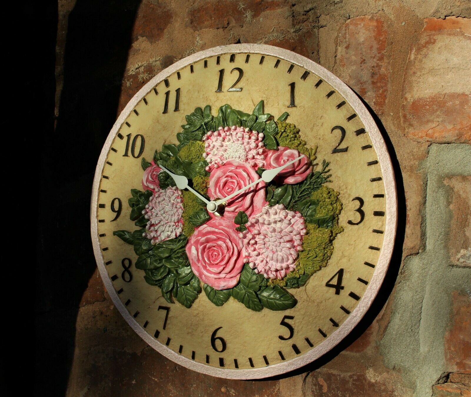 Garden Wall Clock Flower Design