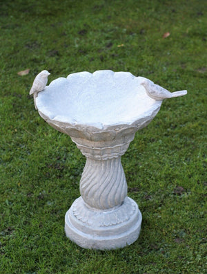 Light Grey Bird Bath Bowl