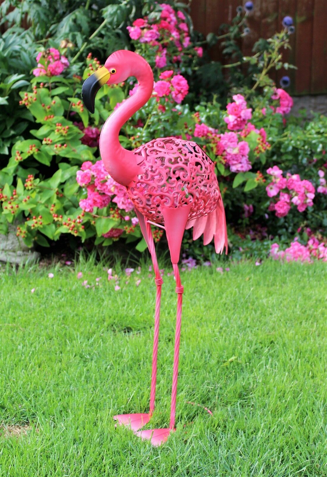 Metal Pink Silhouette Flamingo