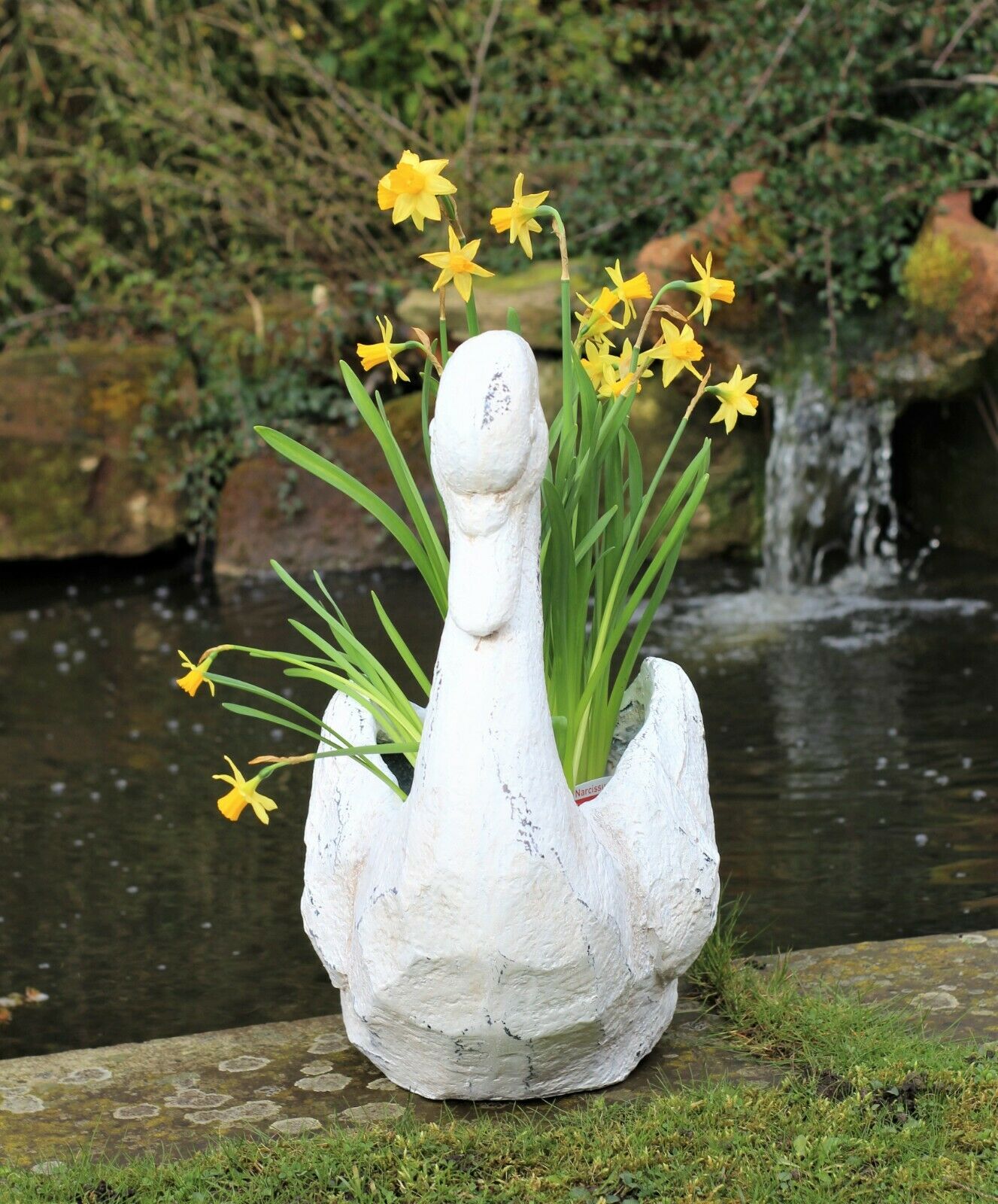 Pot Plant Planter in the Design of a Swan - 45cm