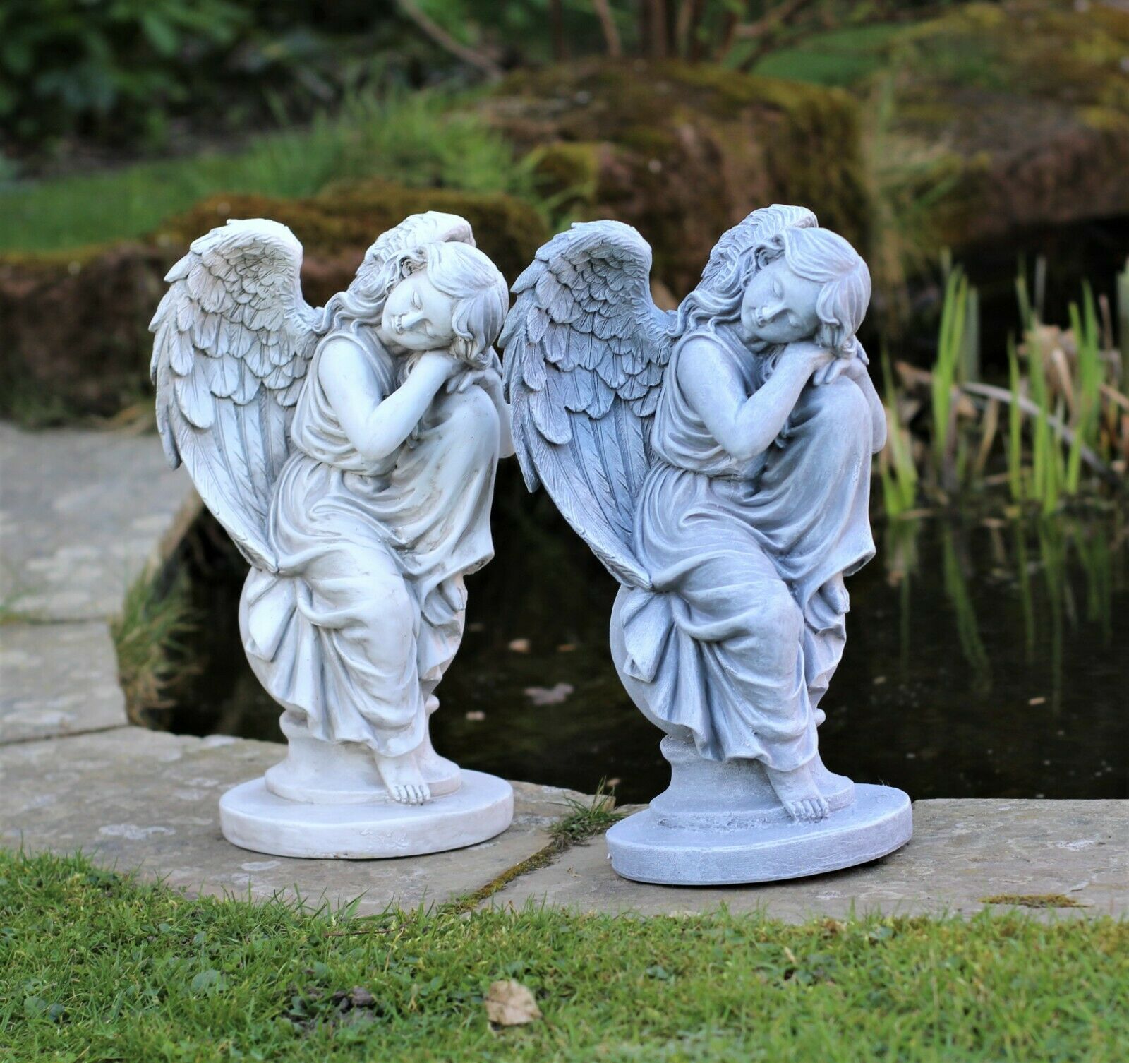 Angel Garden Ornament Grey or Beige