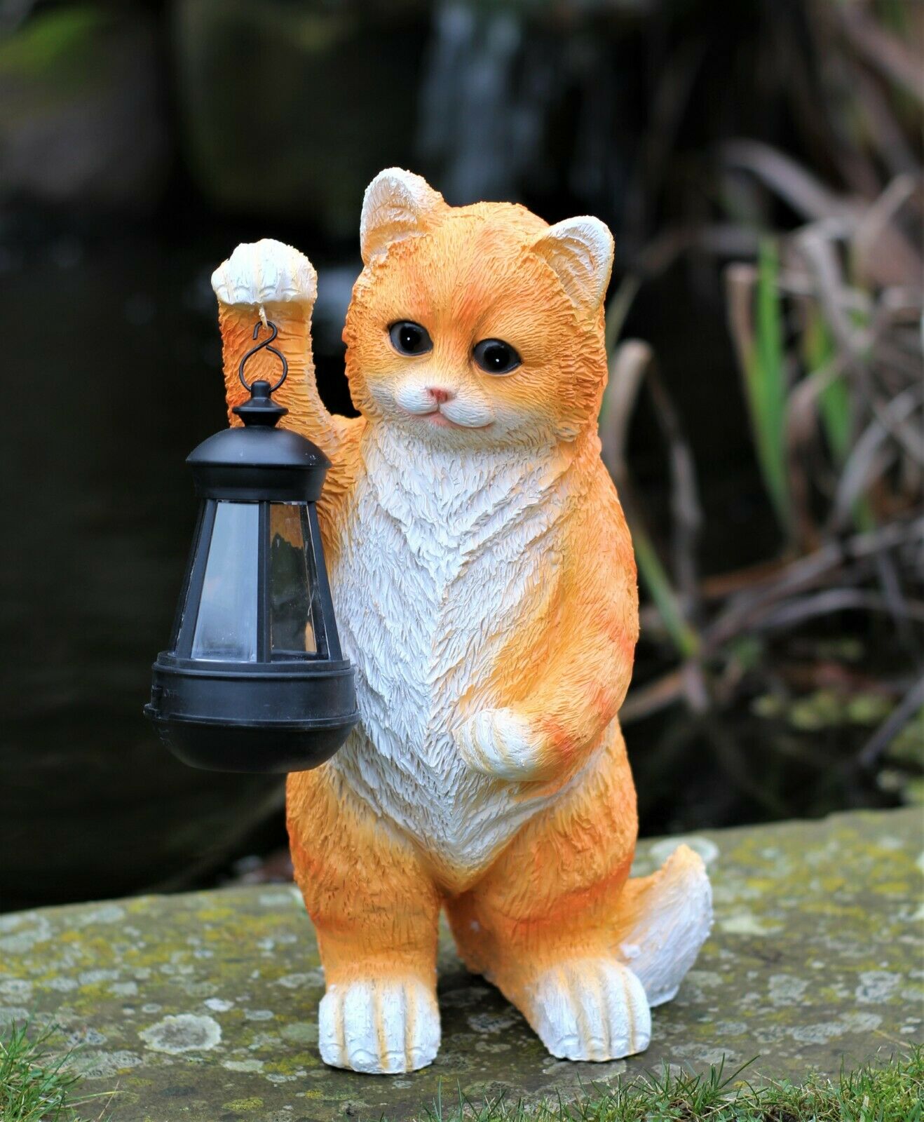 Solar Garden Pussy Cat with Lantern