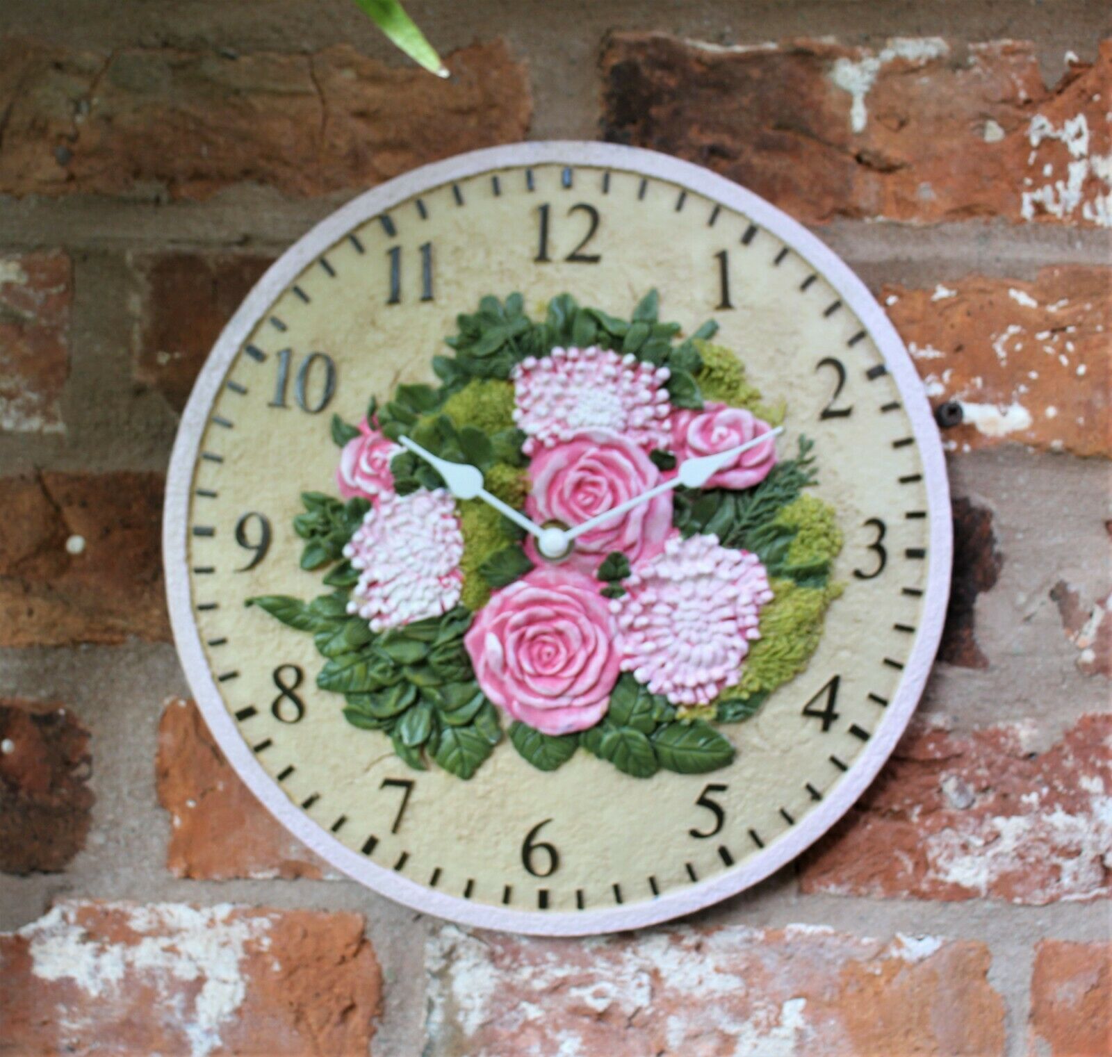 Garden Wall Clock Flower Design